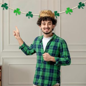 <span class=keywords><strong>พวงมาลัย</strong></span>ลูกปัดไม้สำหรับวันเซนต์แพทริก พร้อมจี้รูปใบโคลเวอร์ ตกแต่งถาดแบบชั้นๆ ด้วยลูกปัดธีมไอริช สำหรับงานเฉลิมฉลองเดือนมีนาคม - Product Image 5