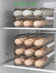Автоматический выдвижной лоток для яиц, многослойный контейнер для хранения яиц из ПЭТ-пластика для холодильника, кухонной столешницы, для использования при приготовлении пищи - Product Image 6