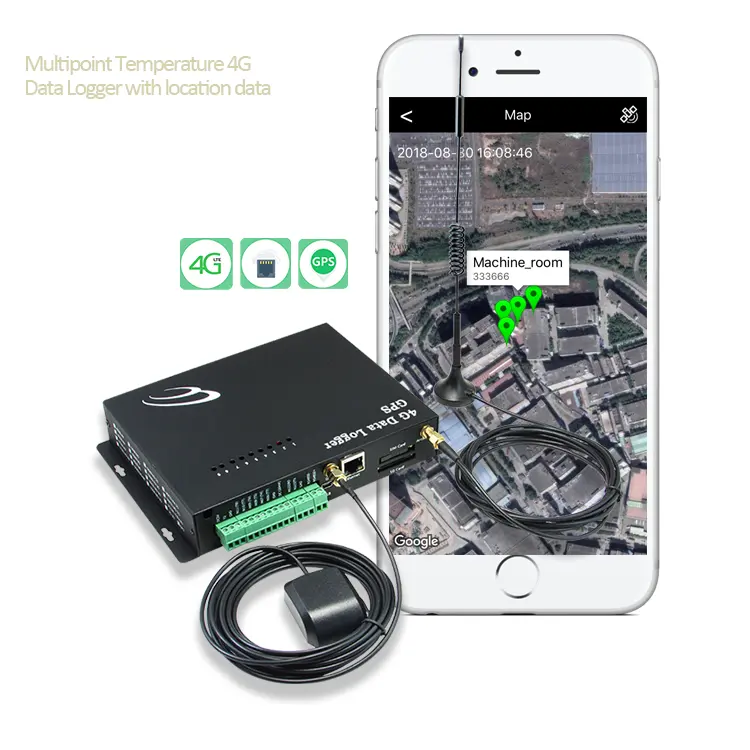 Gravador de dados ethernet gprs 4g, dispositivo de rastreamento gps medidor de água de longa duração da bateria