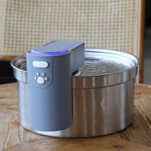 Fontana Automatica per Gatti e Cani in Acciaio Inossidabile da 5L con Finestra Livello Acqua, Spegnimento Automatico e Tappetino Antiscivolo - Product Image 1