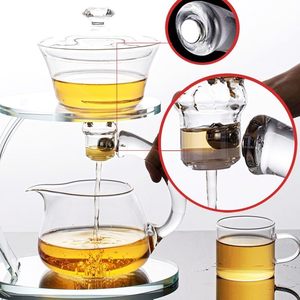 La théière en verre borosilicate 2-en-1 à conception automatique peut infuser n'importe quel thé parfait pour la détente à la maison et le bureau - Product Image 5