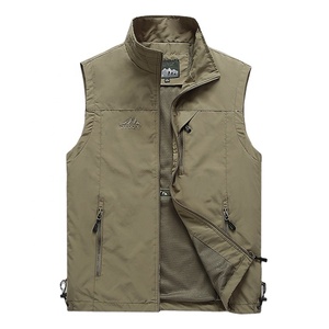 Hwalleum Hommes Léger Loisirs Gilets De Plein air, Homme Multi-Poches Gilet Casual Gilet Veste