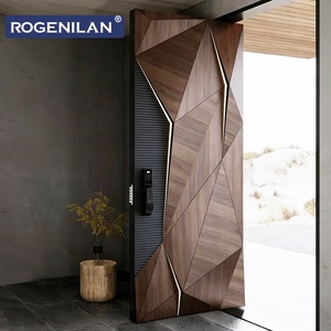 ROGENILAN Puerta Exterior <span class=keywords><strong>de</strong></span> Aluminio Insonorizada Personalizada, Puerta <span class=keywords><strong>de</strong></span> Entrada <span class=keywords><strong>de</strong></span> Seguridad Tallada en 3D para Casas Modernas - Product Image 3