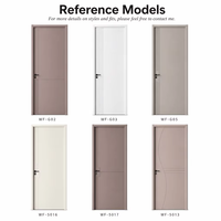 Portes de salle de bain design avec cadres, panneaux de porte intérieurs modernes en PVC, porte insonorisée 48 dB, finition sur mesure