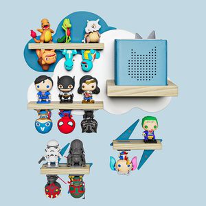 Collectible Figurine Storage Rack 4 Layers <b>Wall</b> Mounted Display Shelf For Study Bedroom Living Room - Product Image 1