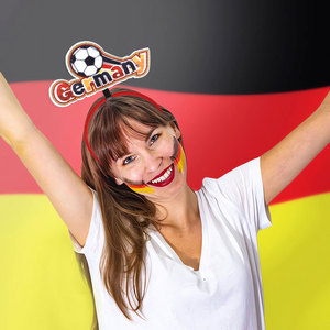 Serre-tête de supporter de football en plastique écologique avec motifs graphiques, personnalisable pour la décoration des tournois internationaux – Vente en gros - Product Image 4