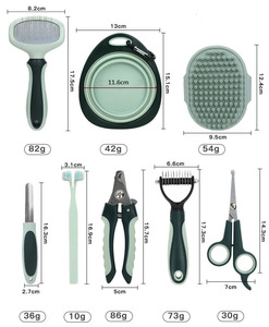 Kits de aseo para mascotas para limpiar el pelo de perro, peine de nudo abierto, cepillo de masaje para baño de gatos, cortaúñas para perros, cuenco para perros - Product Image 3