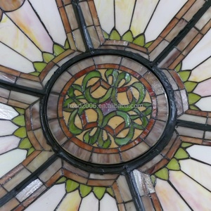 Cúpula de Vidrio Sólido Personalizada, Estilo Tiffany, Estilo Europeo, Vidrio Emplomado de Alta Transmitancia de Luz, Iluminación Decorativa para Techo - Product Image 4