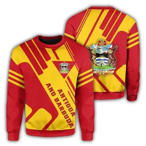 Drop Shipping Antigua dan Barbuda mantel lengan Sweatshirt desain gaya Rockie Hoodie kustom kualitas terjamin Sweatshirt pria