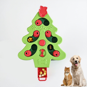 Jouets de Noël pour chiens OEM ODM, puzzle d'entraînement, gamelle amusante, jeux d'intelligence, distributeur de friandises, mangeoire lente écologique pour chiens, jouet interactif pour animaux de compagnie - Product Image 1