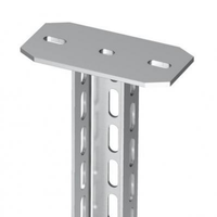 Cannelure de câblage perforée sur mesure en acier galvanisé à chaud, 1500 mm x 320 mm, hauteur de rail latéral 80 mm, charge 129 kg/m