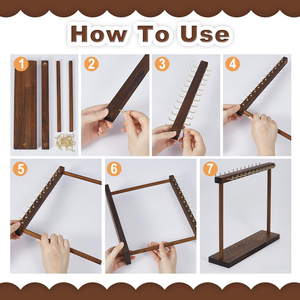 Metal Steel Rectangle Hanging Rack Jewelry Stand Organizer Modern Luxury Design Durable Lightweight Bracelet - Product Image 5