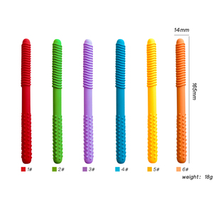Jouet de dentition pour bébé sans BPA, tube à mâcher pour enfants, masseur dentaire pour thérapie orthophonique, paille creuse pour molaires, avec poignée, pour l'entraînement des muscles buccaux - Product Image 3