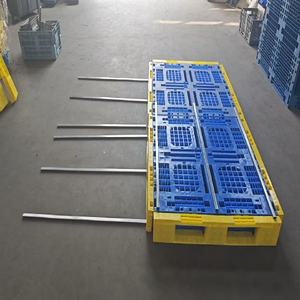 Pallet in Plastica Personalizzabile Riciclabile Resistente ad Acidi e Alcali 2100mmX1200mmX150mm a 6 Corsie con Piano Aperto per PV ed Energia Pulita - Product Image 3