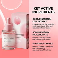 Sérum Visage Hydratant et Réparateur OEM ODM Personnalisé au PDRN (ADN de Saumon) 1% et 5 Types de Peptides