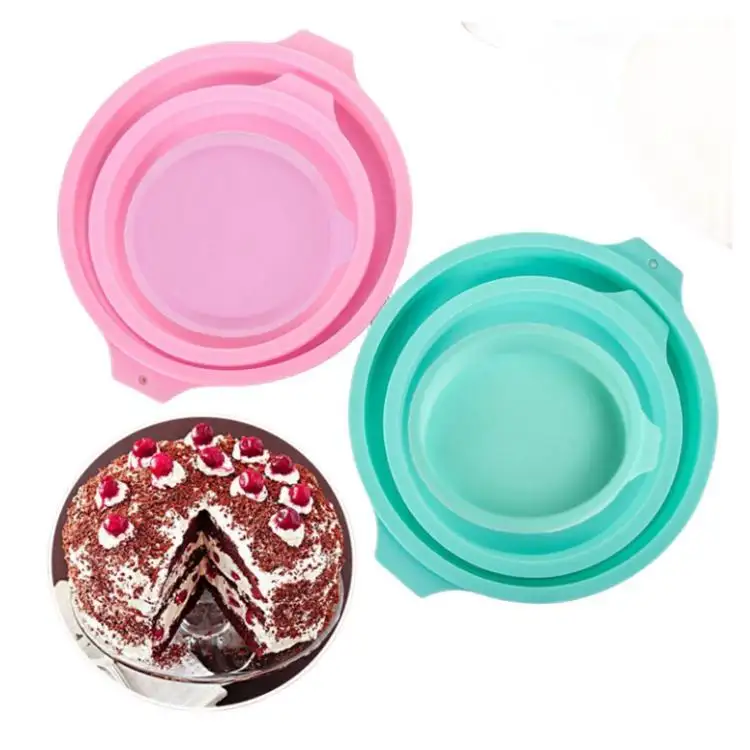 Silicone Cake Molds Cake Layered Molds Baking Mould Bakeware Desserts Tool Rainbow 4inch 6inch 8inch Moule Silicone Bulk Package