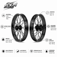 Jeu de roues de 21 pouces, jantes en aluminium CNC pour Surron Light Bee X Segway X260 LBX, pièces de rechange pour moto électrique tout-terrain