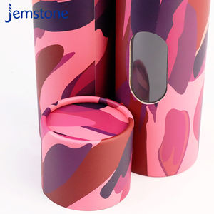 Custom Design Recyclable Cylinder Packaging Box for T-shirt Towels Scarves Clothing Paper Tube Packaging with <b>Clear</b> Windows - Product Image 2