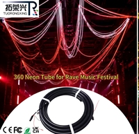 Tube LED flexible en silicone noir RGB 360 degrés, programmable SPI/DMX512, pour éclairage de scène, DJ, club, rave