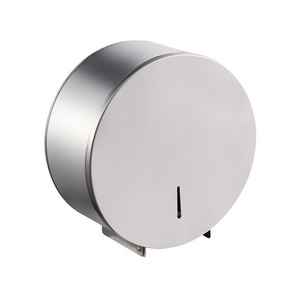 Distributeur de papier hygiénique en acier inoxydable Distributeur de mouchoirs rond Salle de bain Toilette <span class=keywords><strong>Jumbo</strong></span> Porte-rouleau de papier verrouillable - Product Image 2