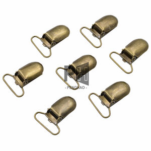 Attache-sucette en métal bronze, clip robuste, 15 20 25 30 35 mm, clips pour bretelles, <span class=keywords><strong>porte</strong></span>-bavoir, clips pour bretelles en laiton antique - Product Image 6