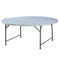 Table à manger pliante ronde en plastique blanc extérieur de 5 pieds à vendre