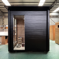 Sauna Tradisional Luar Ruangan Kustom dengan Pemanas Listrik Kayu Finlandia, Sauna Batu Vulkanik, dan Ruang Uap