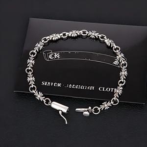 สร้อยข้อมือรูปหัวใจประดับคริสตัลโครเมียม พร้อมโลหะผสมชุบเงิน สไตล์วินเทจยุโรปและอเมริกา ฮิปฮอป พังก์ - Product Image 4