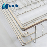 Panier coulissant multifonctionnel en acier inoxydable chromé à trois côtés pour cuisine, organisateur de tiroir à tirage plat