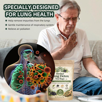 Tisane Détoxifiante pour les Poumons aux Herbes : Verge à cheveux-de-lopin, Baies de sureau, Gingembre, Thym – Soutien Naturel à la Santé Respiratoire et Nettoyage Pulmonaire