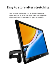 Monitor Stand Head Wall Mounted Rotating Telescoping 90 Degrees Aluminum Alloy Screen Shelf <strong>Computer</strong> Display Hanging Rack Stock - Product Image 2