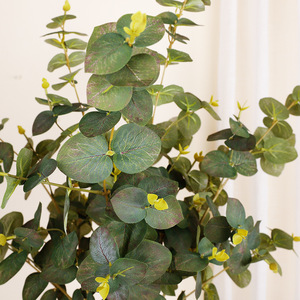 Hojas de Eucalipto con 7 Ramas de 90 cm, Decoración Interior de Seda Artificial, Alta Simulación - Product Image 1