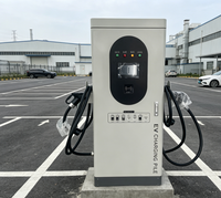Station de recharge AC pour véhicules électriques 40 kW, chargeur rapide double pistolet avec CCS2, IP54, RFID pour véhicules électriques, usage commercial