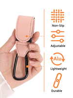 Cintre de poussette polyvalent en cuir PU personnalisé portable rotatif crochet de landau de voiture de bébé crochets de sac suspendu fournitures pour bébé