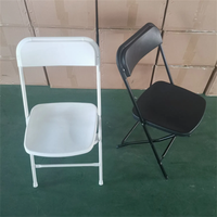 Chaise pliante moderne en résine blanche de haute qualité, portable, imperméable et écologique pour mariages, événements, fêtes de jardin, écoles et parcs