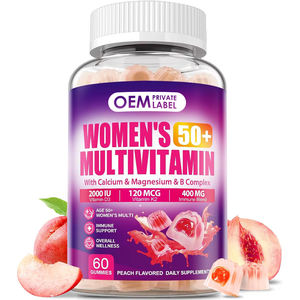 Multivitaminico in Caramelle Gommose OEM per Donne con Vitamine A, C, D3, E, K2, Complesso <span class=keywords><strong>B</strong></span>, Folato, Biotina, Calcio, Magnesio per Supporto Energetico - Product Image 1