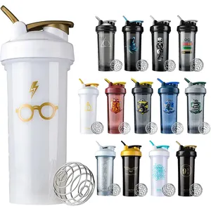 Fabriek Direct Custom Logo Bpa Gratis Plastic Sport Gym Poeder Water Drink Shaker Cup Blender Proteïne Shaker Fles Voor Fitness