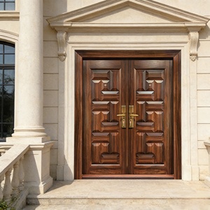 Puerta de Seguridad de Acero Moderna de Alta Calidad, Puerta Metálica de Entrada Principal Exterior para Villa/Apartamento - Product Image 2