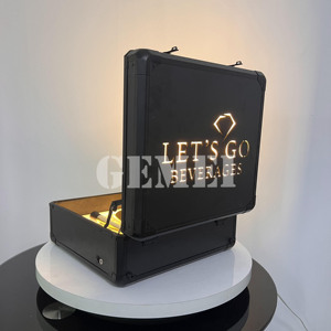 Hot bán biểu tượng tùy chỉnh led Hộp Quà Tặng hiển thị LED gương chai thuyết trình người giữ rượu vang - Product Image 2