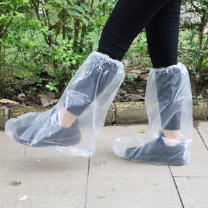 Penutup <span class=keywords><strong>Boot</strong></span> biru plastik PE sekali pakai tebal kualitas tinggi <span class=keywords><strong>Non</strong></span>-slip penutup sepatu Unisex tahan air mantel hujan panjang - Product Image 2