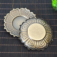 Sous-verres personnalisés en métal bronze antique 7,6 cm, sous-verres pour tasses à thé, petites assiettes multi-usages, accessoires pour la maison