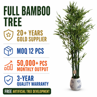 Faux arbre en bambou, feuillage vert luxuriant, plante décorative d'intérieur, restaurant, café, centre commercial, présentation, fabricant en gros