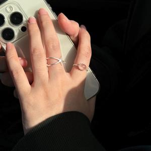 Anillo de Estrella de Mar Minimalista de Plata de Ley S925 para Mujer, Anillo de Dedo Índice Mate Esmerilado, Diseño de Nicho, Accesorio de Moda Versátil - Product Image 5