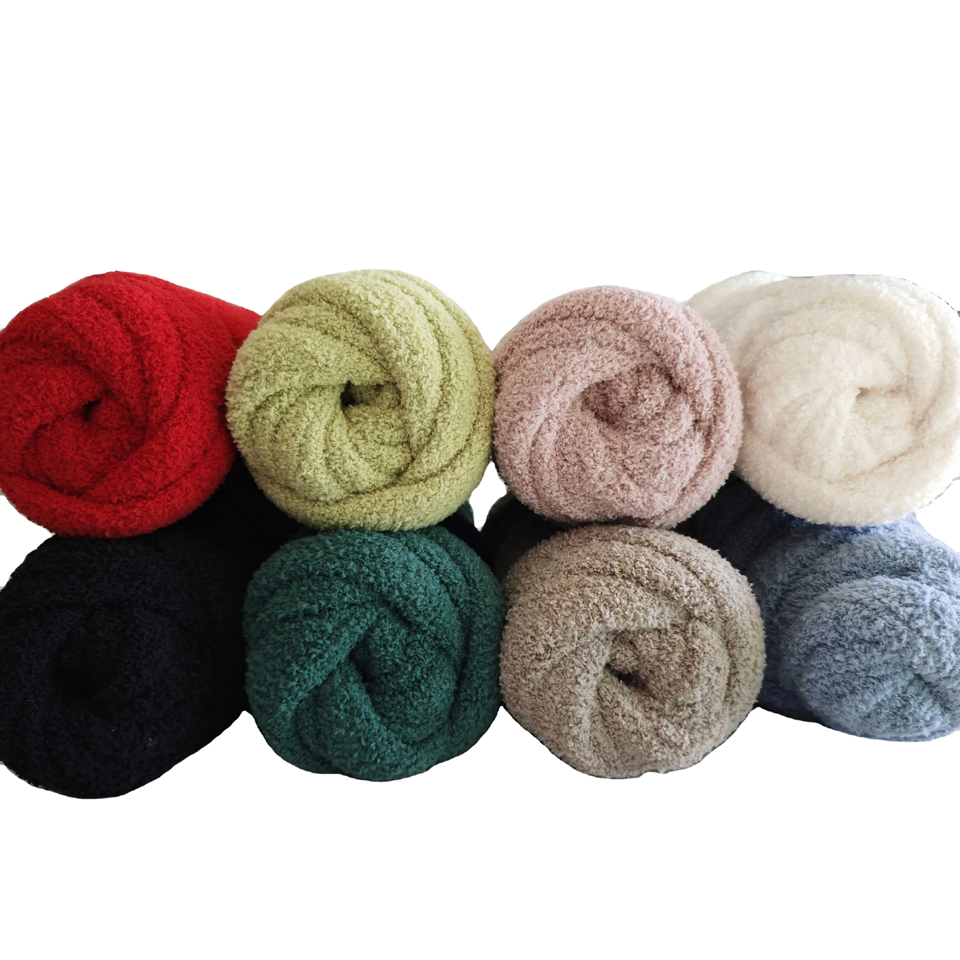 500G Super Chunky Yarn Thick Velvet Soft Big Hand Knitting Giant Tubular Yarn for Arm Knitting Extreme DIY Blankets Rugs Pillow