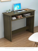 Bureau d'ordinateur mural moderne de 40 cm, long et étroit, panneau rectangulaire de 30 cm de large, bois, usage commercial, table d'appoint murale de 20 cm
