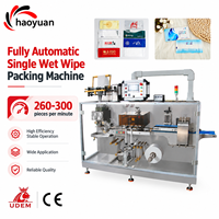 HAOYUAN Nouvelle Ligne de Production de Lingettes pour Bébés Intelligentes Certifiées CE, Machine d'Emballage Automatique de Lingettes Humides Individuelles