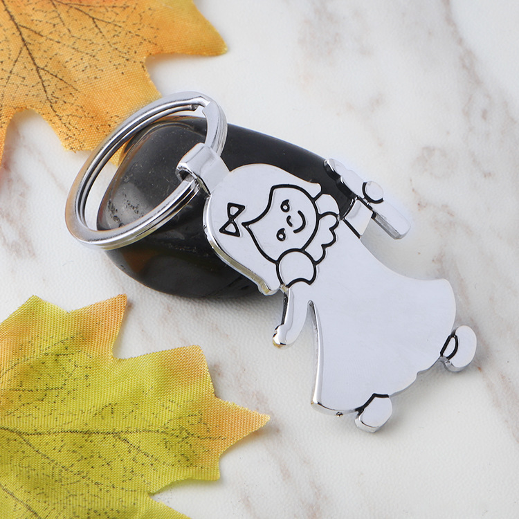 Porte-clés figurine d'ange créatif avec personnages de dessin animé planar, pendentif, nouvelle collection, vente directe