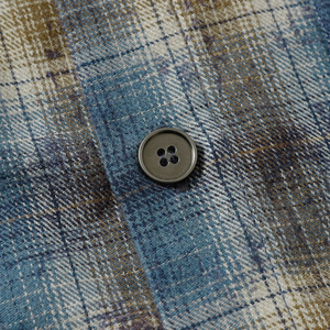 Chemises streetwear rétro pour hommes, à structure superposée, effet usé, camouflage, manches longues, logo personnalisé, chemise en flanelle - Product Image 4