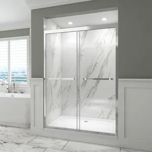 Direct factory luxury home and hotel used double sliding glass shower doors EX-902