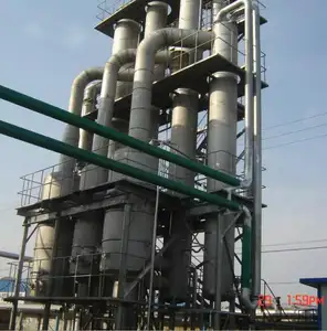 Sodium hydroxide waste liquid three effects concentration evaporator